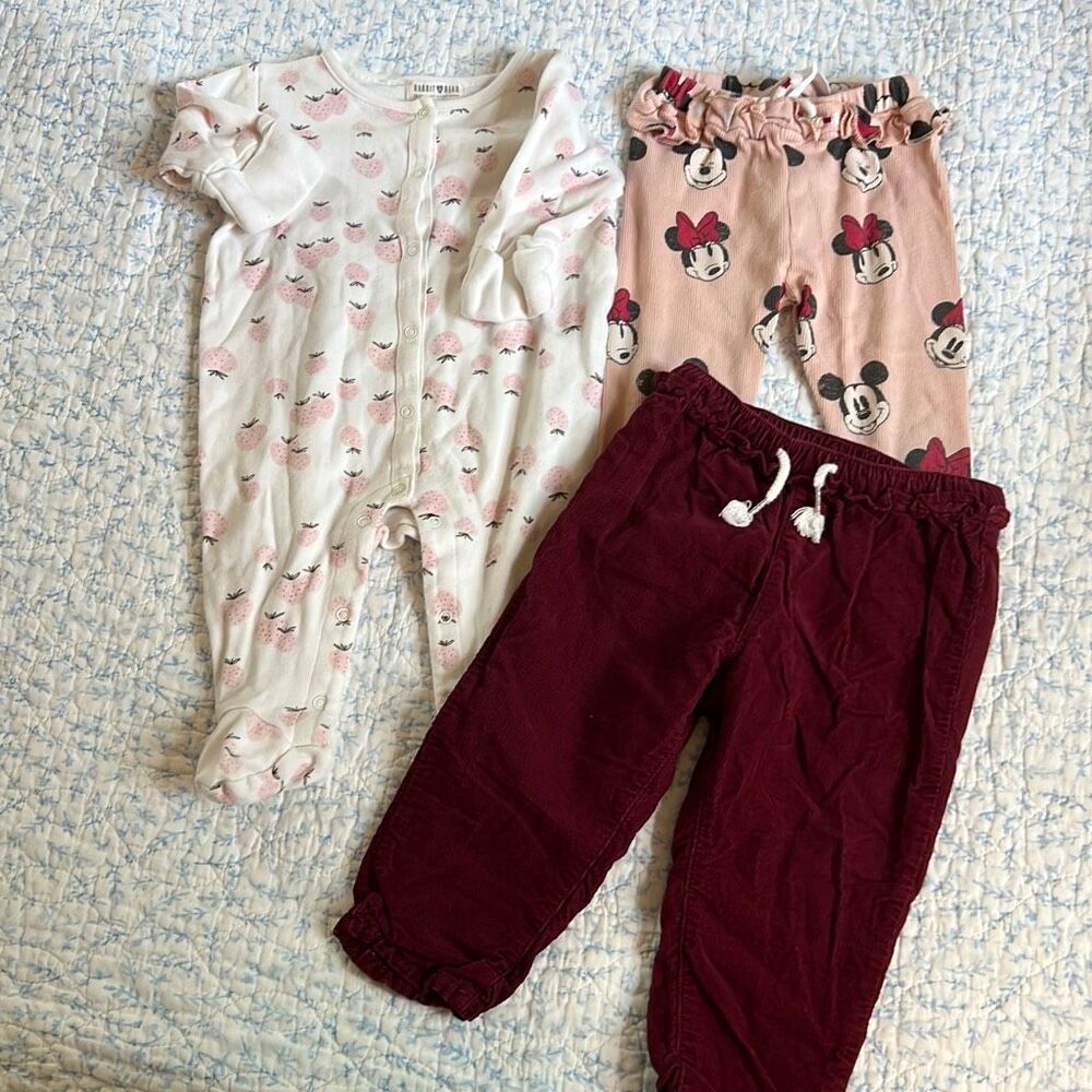 Baby Girl 6-9M Bundle Sleeper Pants Disney Zara